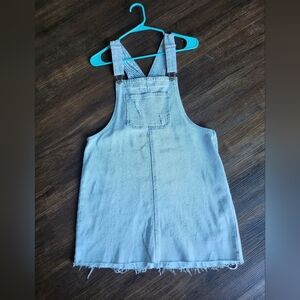 Denim overalls dress